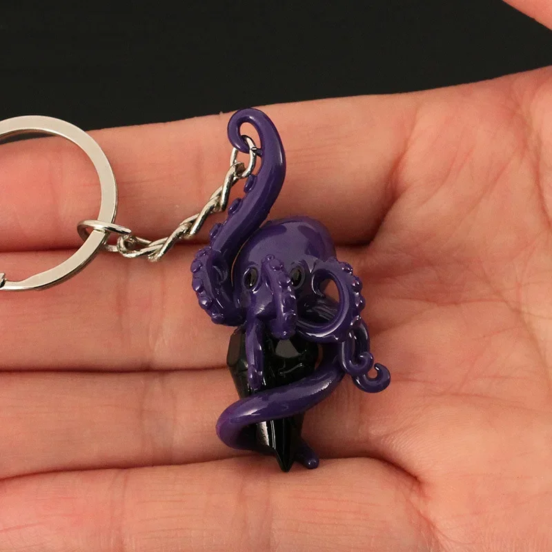 Octopus Keychain with Vibrant Colors 4 Octopus Keychain with Vibrant Colors - Image 4