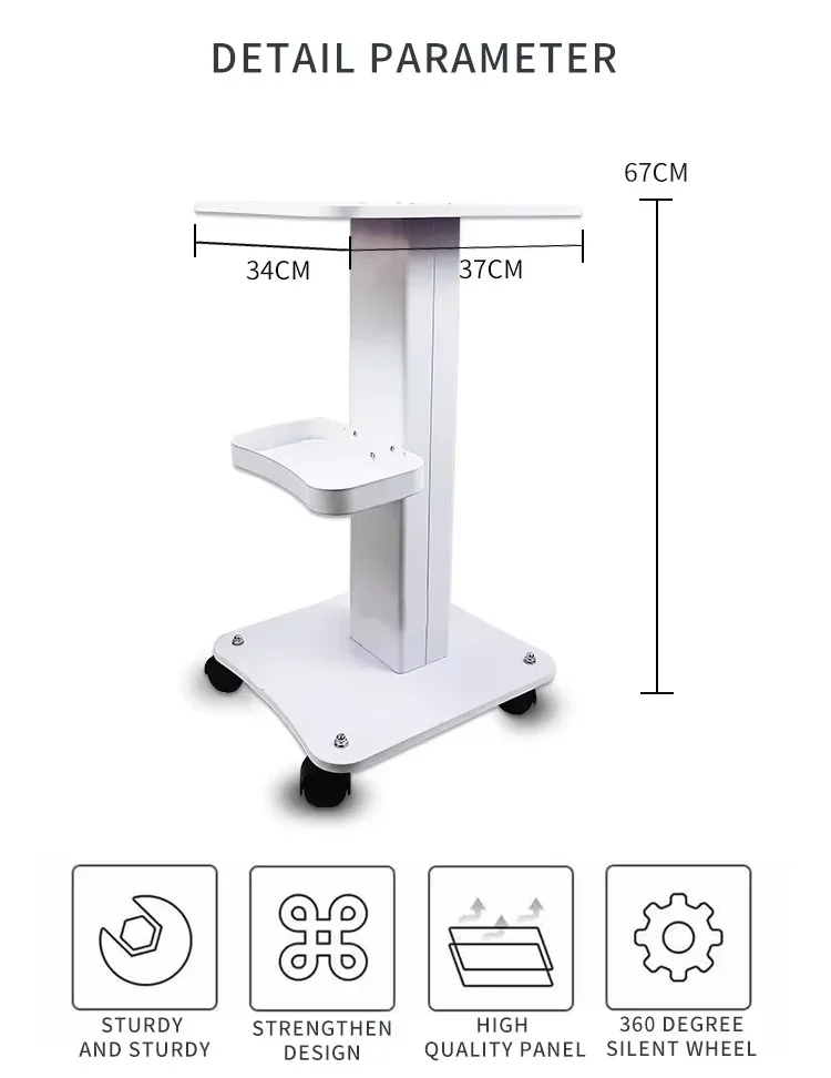 Salon White Beauty Instrument Cart 3 Salon White Beauty Instrument Cart - Image 3