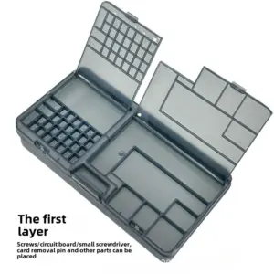 Black Double-Layer Storage Box for Small Parts 8 Sfef403524bc24f6aa89afdae80dbc1d5E