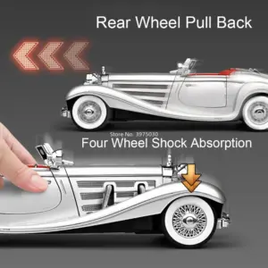 Vintage Silver 1:18 Diecast Car Model 14 Sfef9ef59d3bb4338906ef0da37b5c435G