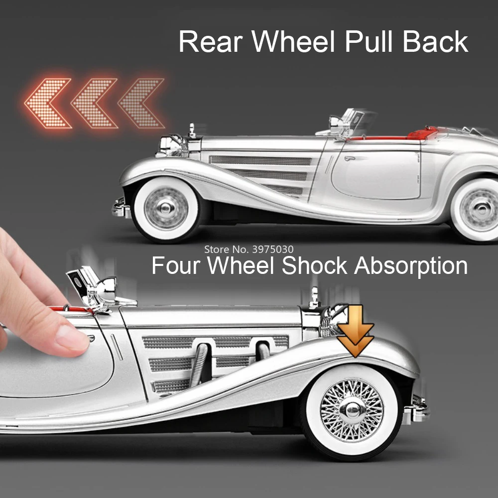 Vintage Silver 1:18 Diecast Car Model 6 Vintage Silver 1:18 Diecast Car Model - Image 6