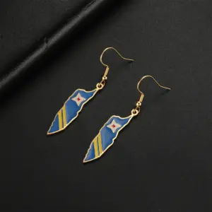 Stainless Steel Aruba Map Earrings 8 Sff1c28e2949243adab09f0c23f420f0a1