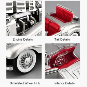 Vintage Silver 1:18 Diecast Car Model 11 Sff4b4bdc211d445ea2f1285062bb24e6Y