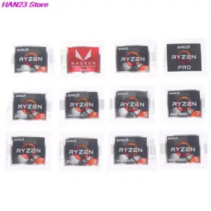 AMD Processor Sticker Set for Ryzen, Athlon, PRO7