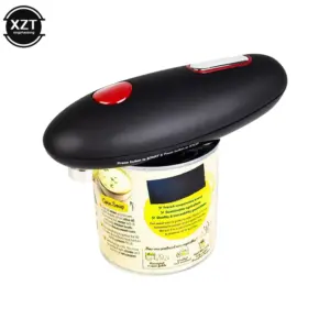 Sleek Black Electric Jar & Can Opener