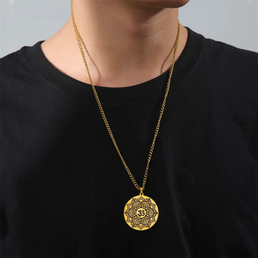 Stainless Steel Gold-Tone Pendant Necklace 2 Stainless Steel Gold-Tone Pendant Necklace - Image 2