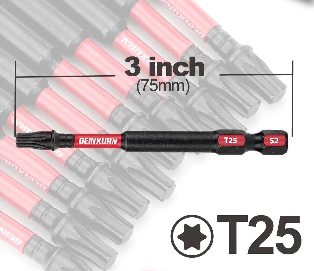High-Impact T25 Torx Screwdriver Bit Set 2 High-Impact T25 Torx Screwdriver Bit Set - Image 2