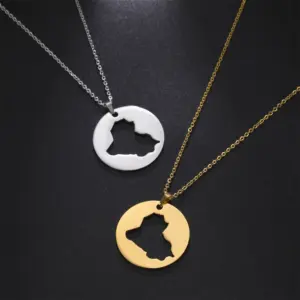 Stainless Steel Iraq Map Pendant Necklace 13 Sffb097ad93c64e4d8533fd787649cfedu