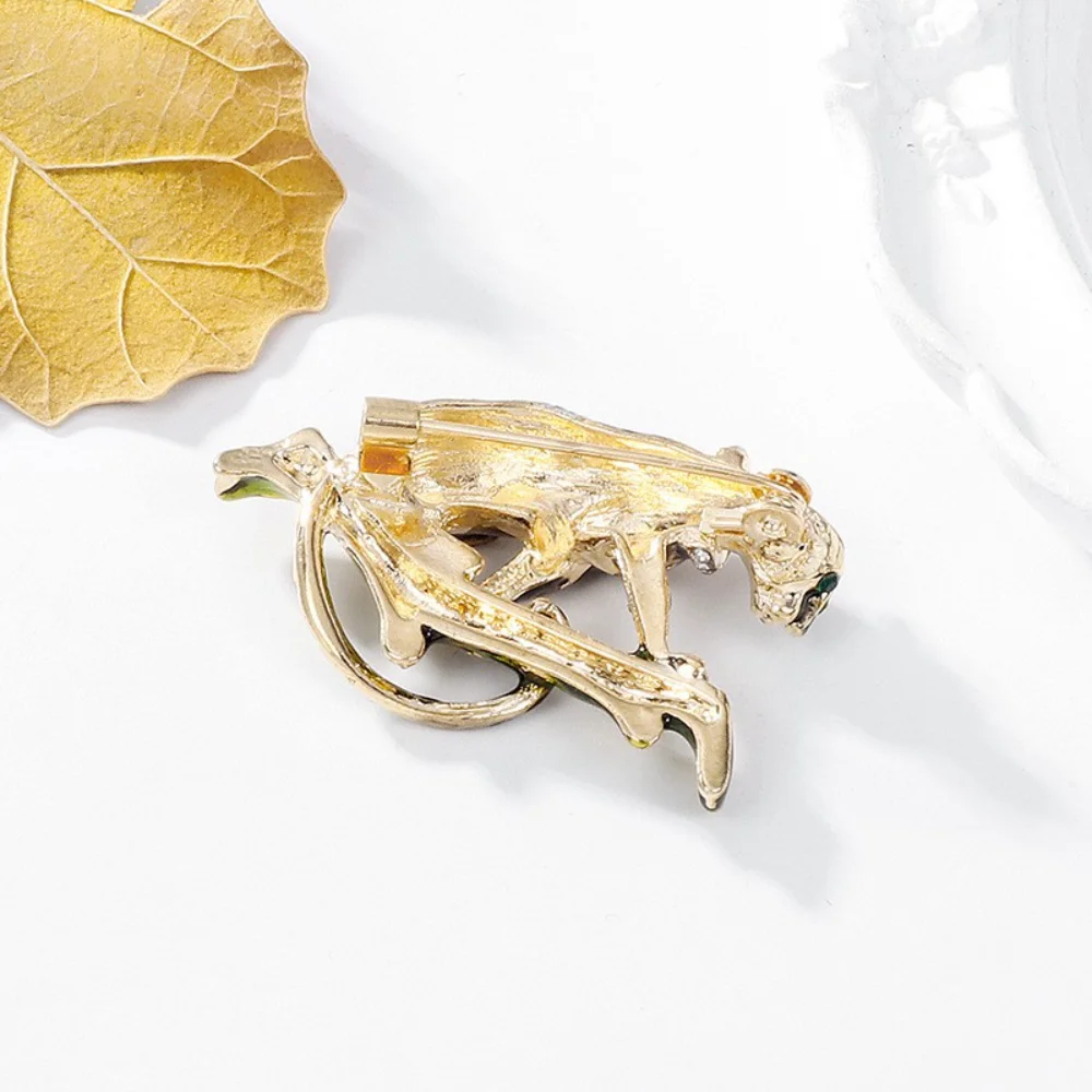 Vintage Leopard Brooch with Green Eyes 5 Vintage Leopard Brooch with Green Eyes - Image 5