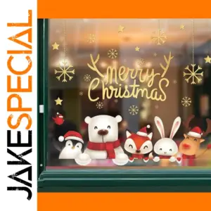 Festive Santa Window Sticker for Holidays