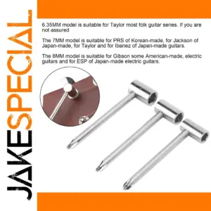Guitar Wrench Set with Adjustable Hex Keys