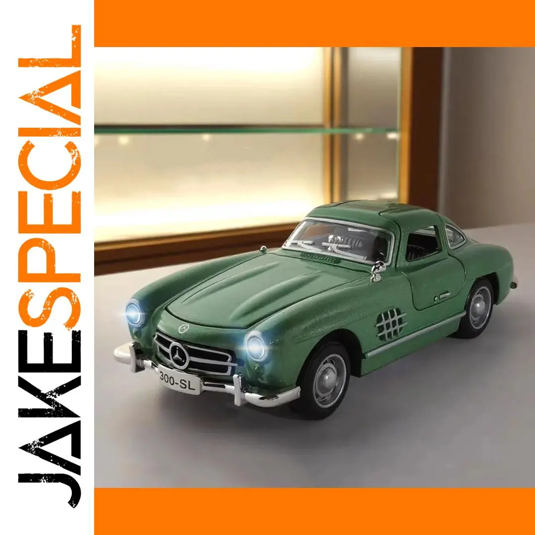Vibrant Green Mercedes-Benz 300SL Diecast Model 1 Vibrant Green Mercedes-Benz 300SL Diecast Model
