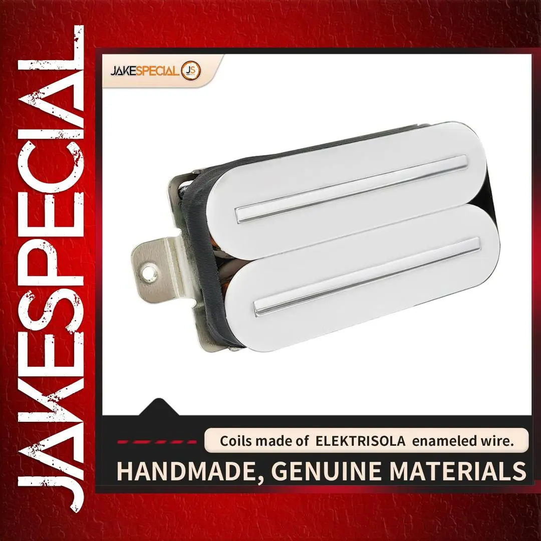 White Dual Blade Humbucker Pickup for Electric Guitars 1 White Dual Blade Humbucker Pickup for Electric Guitars