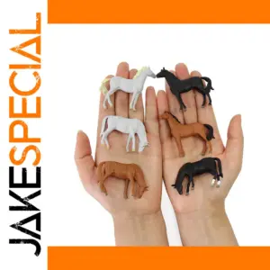 Set of 12 Miniature Painted Horses for Dioramas