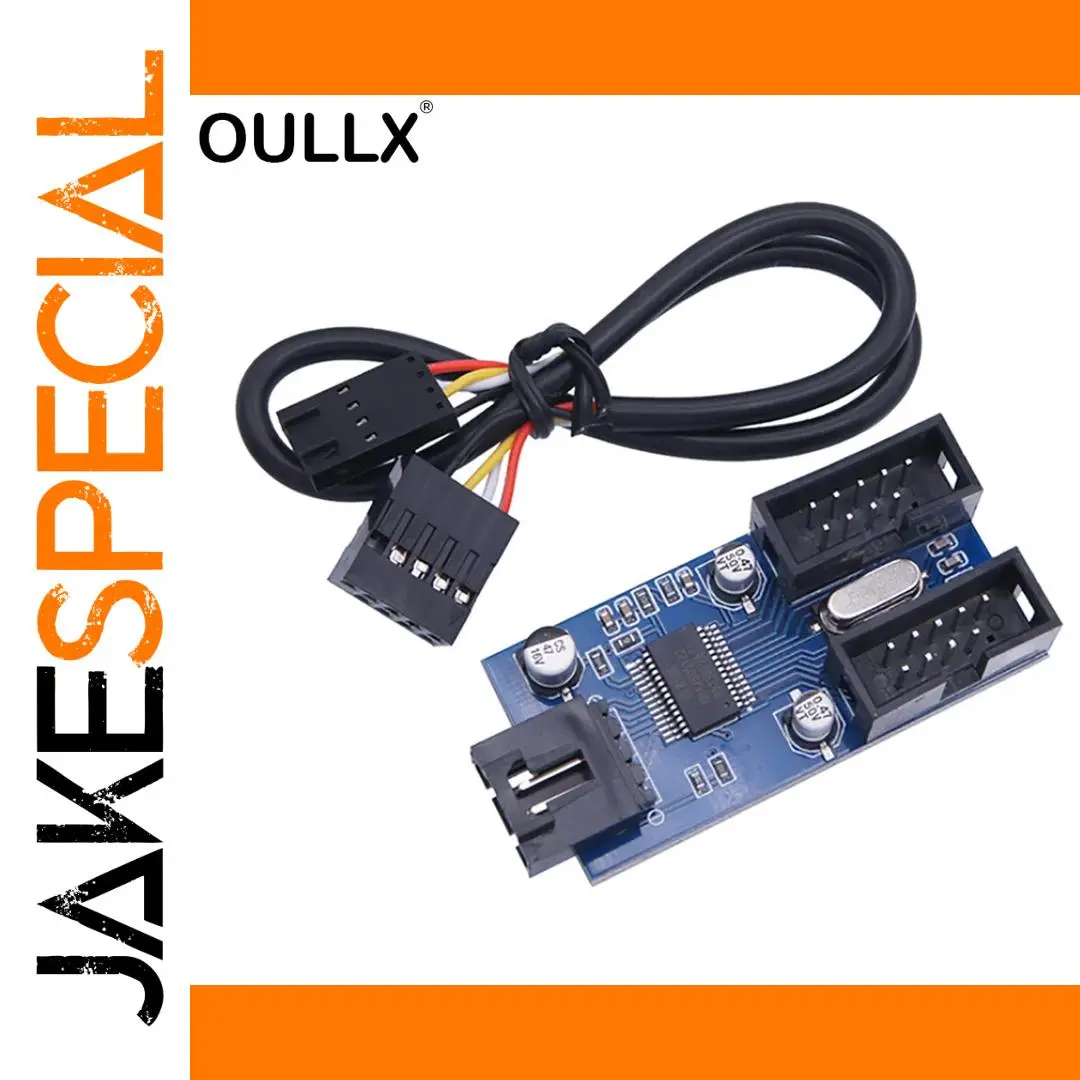 9-Pin USB Header Splitter for PC Connectivity 1 9-Pin USB Header Splitter for PC Connectivity