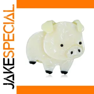 Cute Acrylic Pig Brooch for Accessories