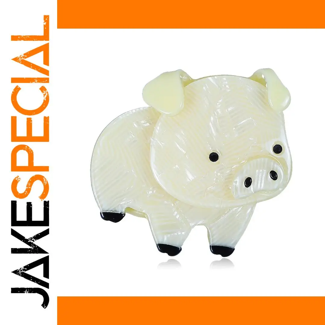 Cute Acrylic Pig Brooch for Accessories 1 Cute Acrylic Pig Brooch for Accessories