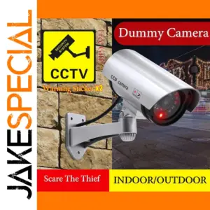 Realistic Dummy Surveillance Camera in Black or Silver