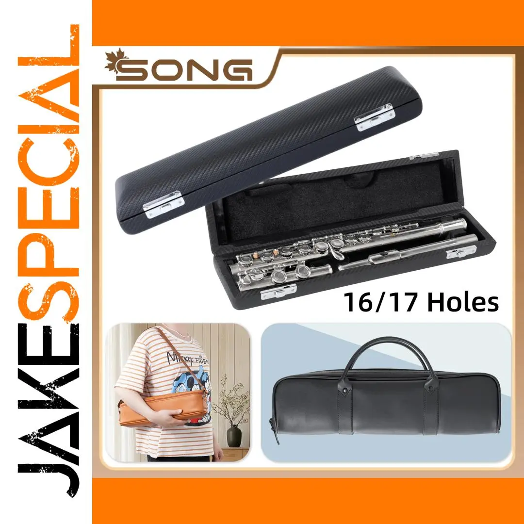 Black Flute Case for 16-17 Hole Flutes 1 Black Flute Case for 16-17 Hole Flutes