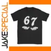 Bold Men’s Graphic Cotton T-Shirt with "67" Design