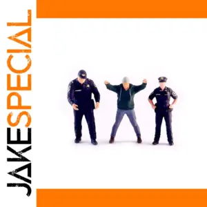 Detailed 1:64 Police Mini Figures Set