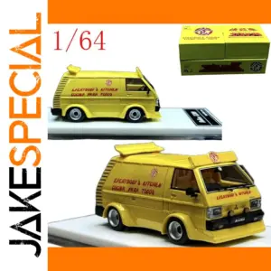 Vintage Yellow Mitsubishi Delica L300 1/64 Scale