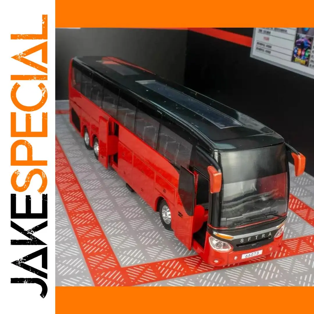 Red Diecast Airport Bus Model 1:32 Scale 1 Red Diecast Airport Bus Model 1:32 Scale