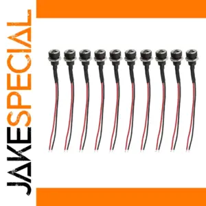 10-Pack DC-022B Female Power Jacks with Wires