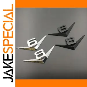 Car Badge Emblem V6 V8 Engine Power Numerals