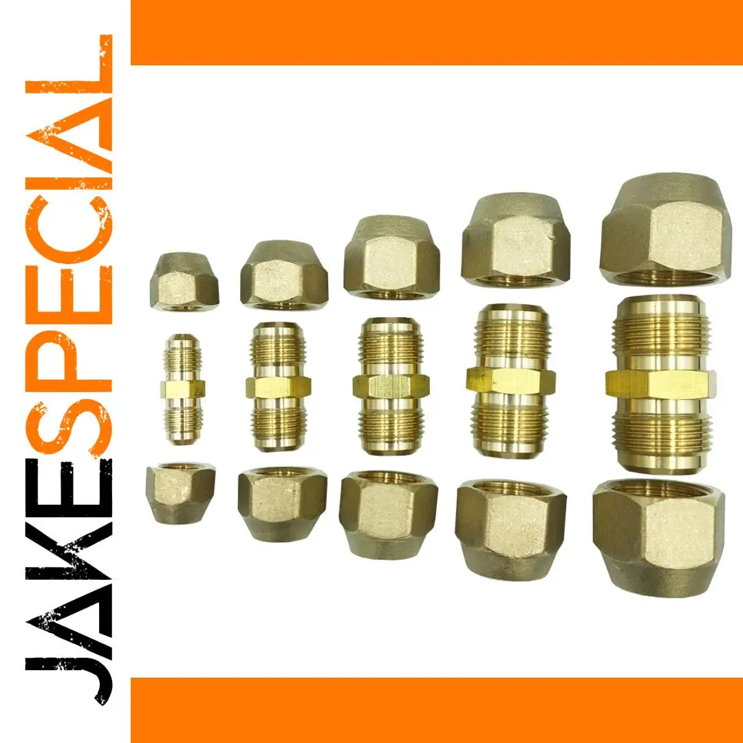 Brass HVAC Coupling with UNF Threads 1 Brass HVAC Coupling with UNF Threads