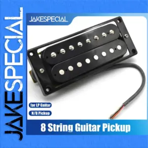 Black 8-String Humbucker Pickup for LP Guitars