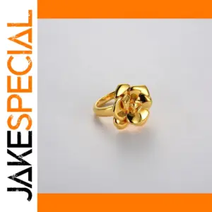 Vintage Gold-Tone Rose Women’s Copper Ring