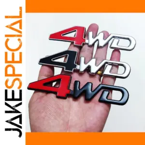 4WD Metal Badge for Cars 12.7cm x 3.2cm