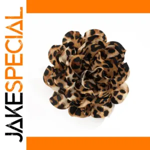 Wild Charm Leopard Print Fabric Brooch