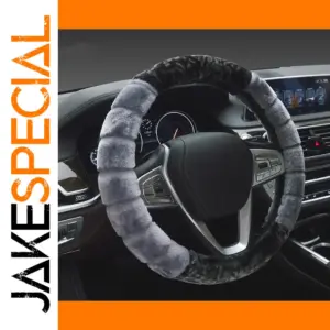 Plush 38cm Winter Steering Wheel Cover