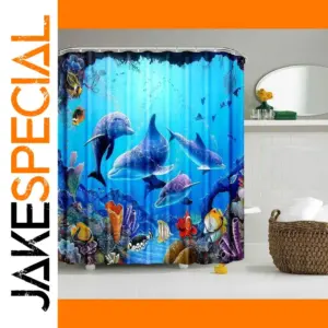 Ocean Underwater Scene Shower Curtain 180x200cm