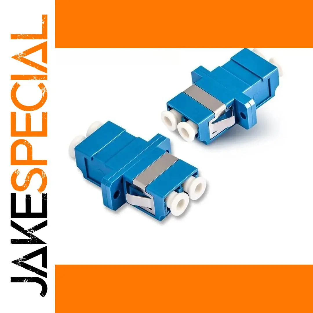 Blue LC-LC Duplex Fiber Optic Flange Adapter 1 Blue LC-LC Duplex Fiber Optic Flange Adapter
