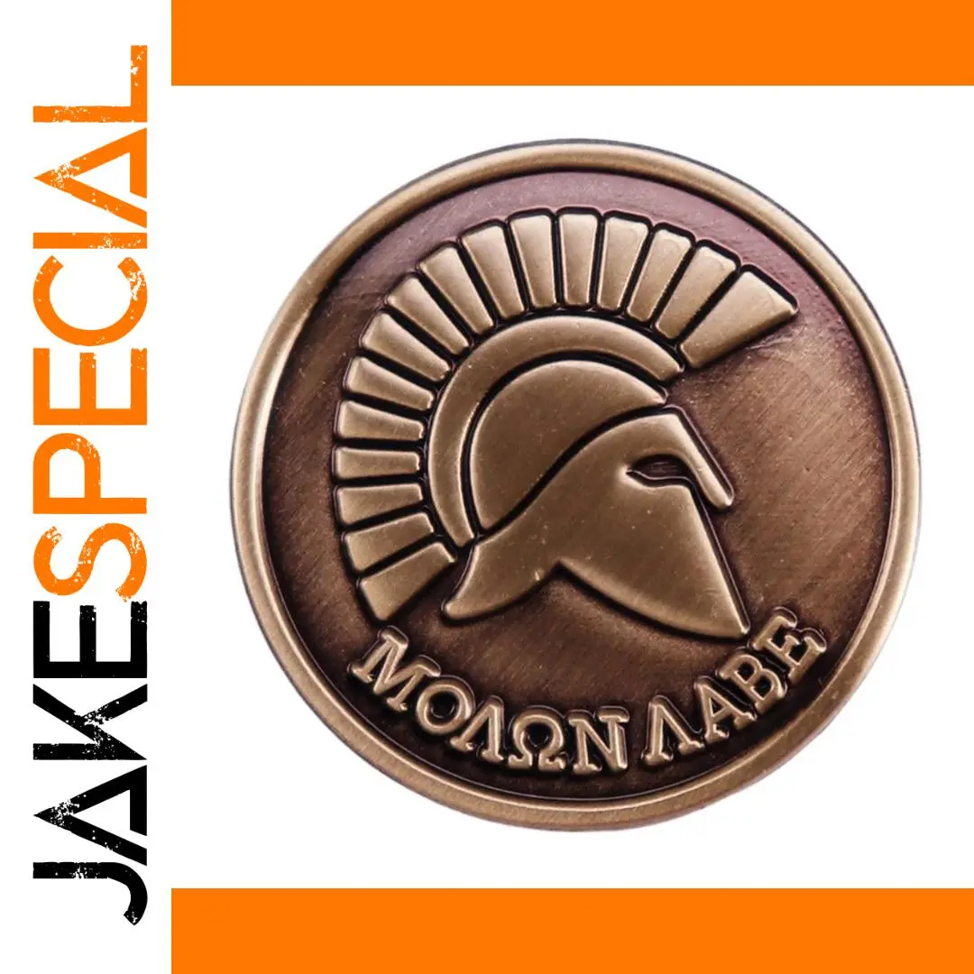 Vintage Spartan Helmet Badge in Gold Finish 1 Vintage Spartan Helmet Badge in Gold Finish