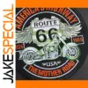Punk Circular Badge Patch Route 66 Design