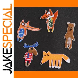 Cartoon Animal Iron-On Patches Set of Five