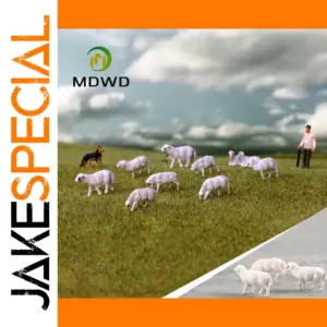 10-Piece Sheep Set for Dioramas and Tracks