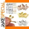Miniature Dollhouse Cutlery Set in Metallic Finishes