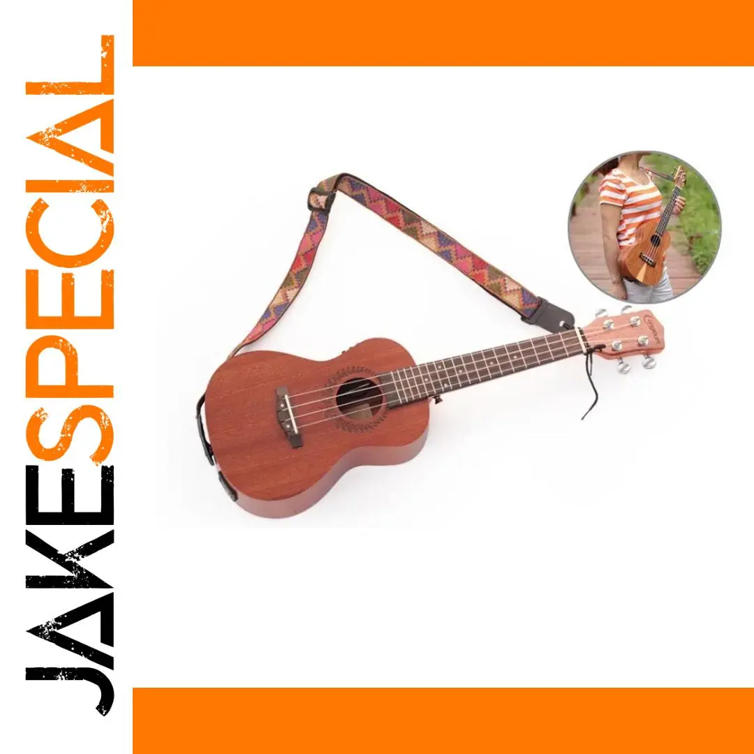 Vibrant Ethnic Ukulele Strap with Adjustable Length 1 Vibrant Ethnic Ukulele Strap with Adjustable Length