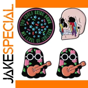 Personalized Colored Skull Brooch with Colorful Tears