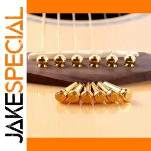 Elegant Brass Guitar Bridge Pins Set