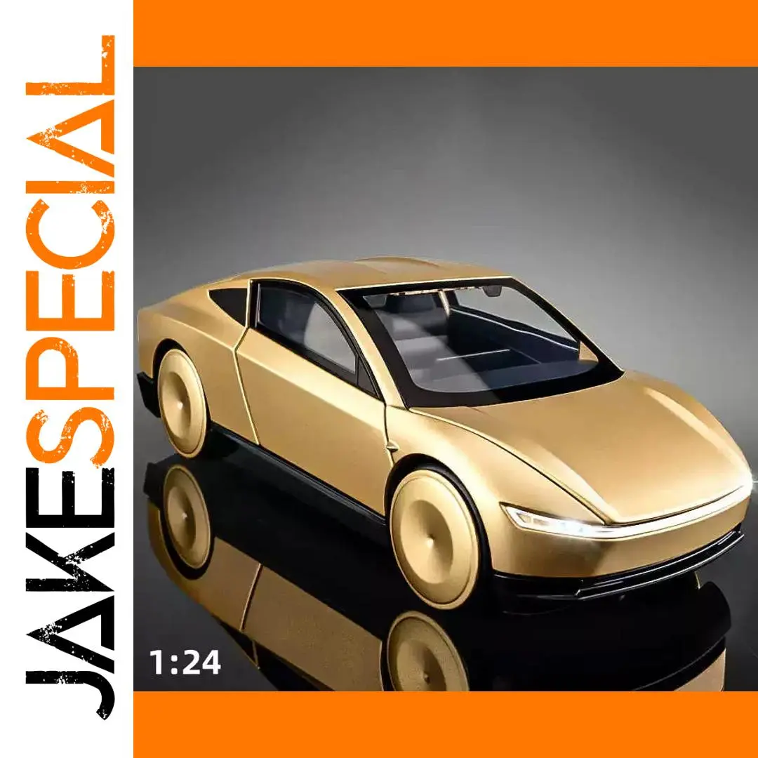 Gold Futuristic Robot Taxi Model 1:24 Scale 1 Gold Futuristic Robot Taxi Model 1:24 Scale