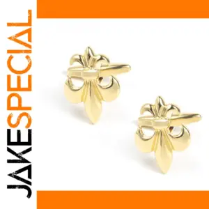 Iris-Patterned Cufflinks in Gold and Silver