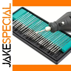 Set of 30 Silver Diamond Burr Bits for Precision