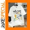 Retro Colorful Fan Graphic Tee for Men