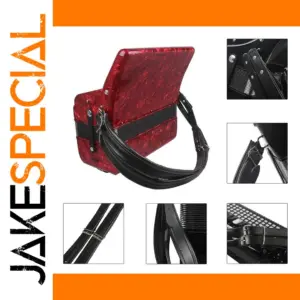 Red Adjustable Accordion Shoulder Straps for 16-120 Bass